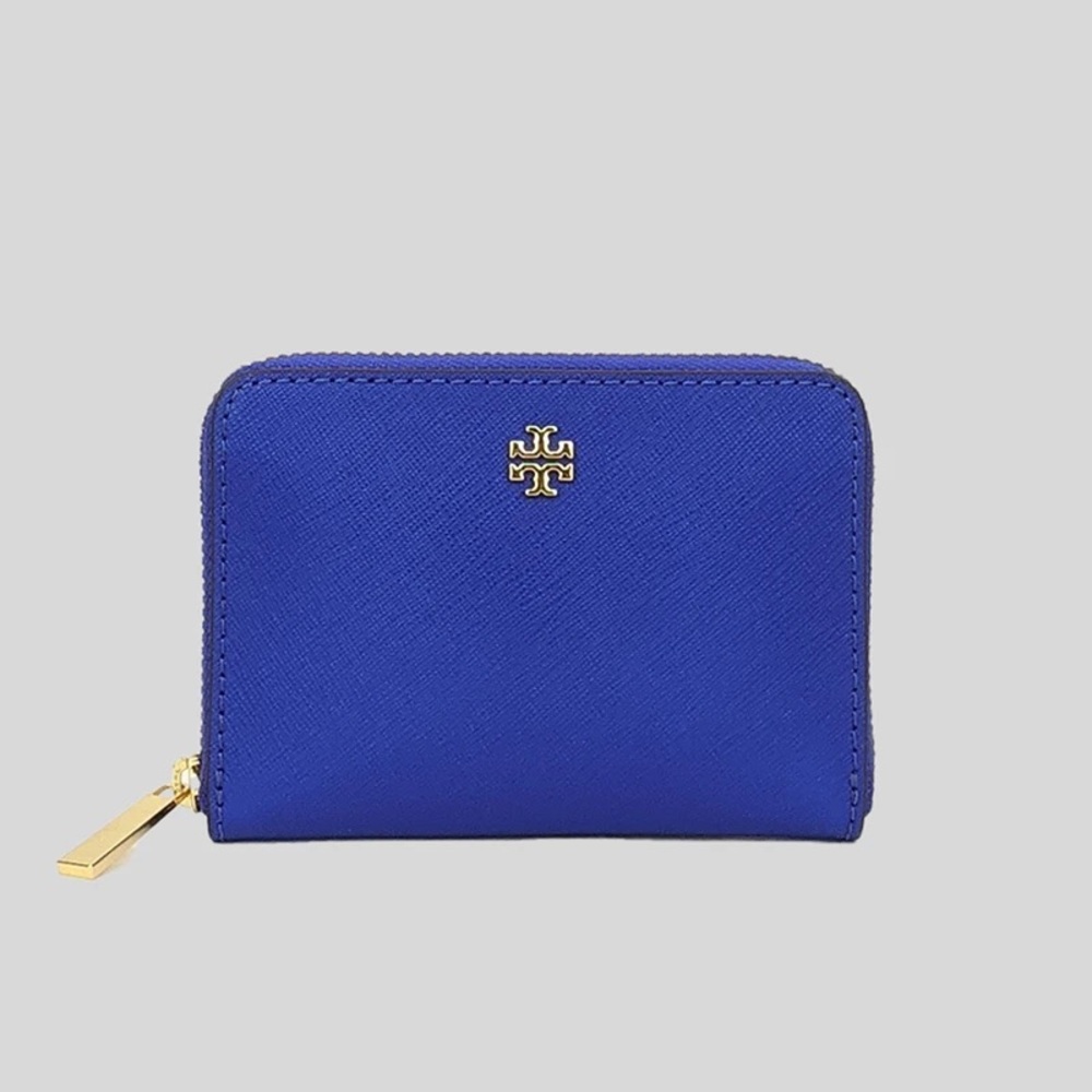 Tory Burch Emerson Zip Coin Purse in Nautical Blue